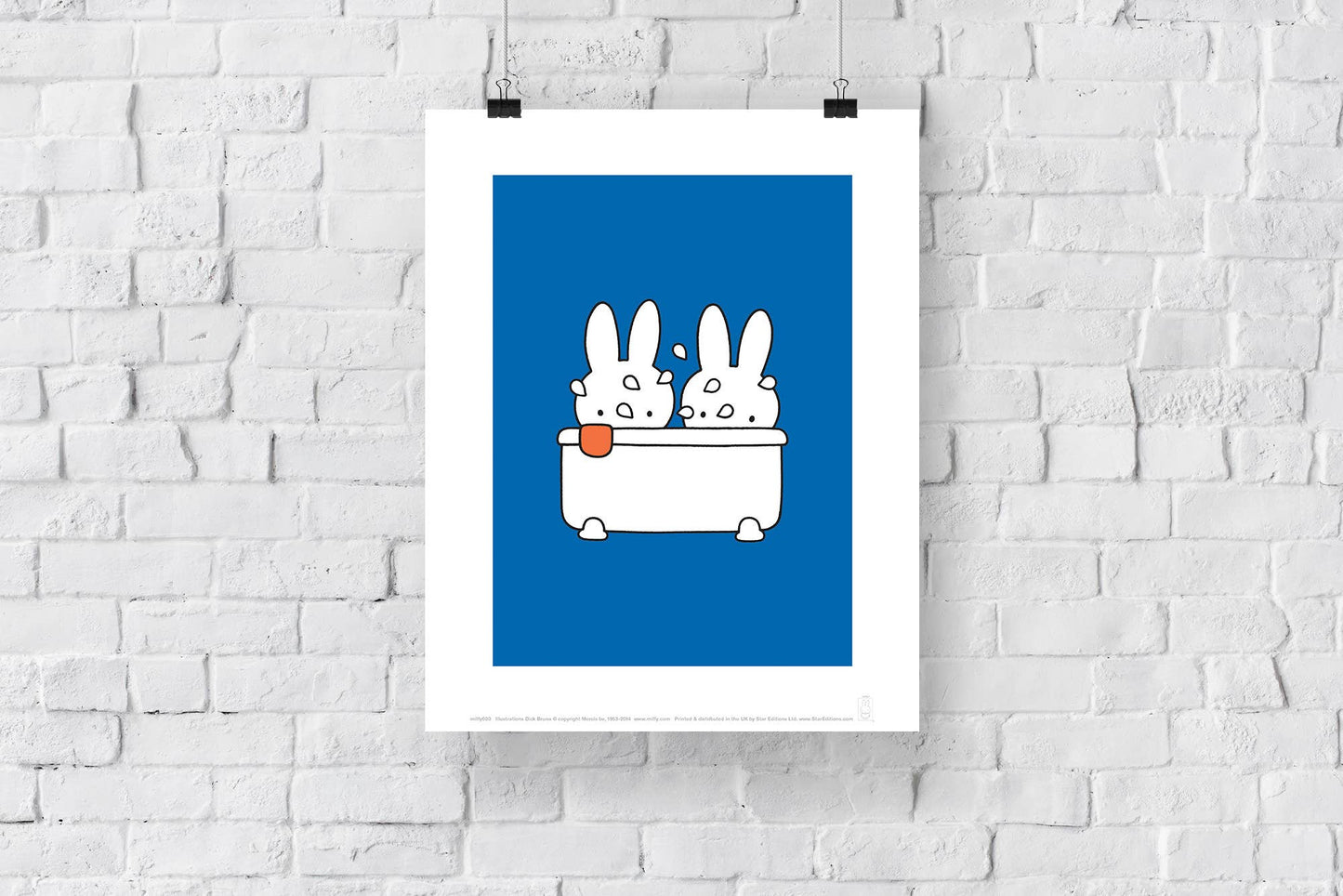 Miffy - In The Bath - 11X14” Premium Art Print