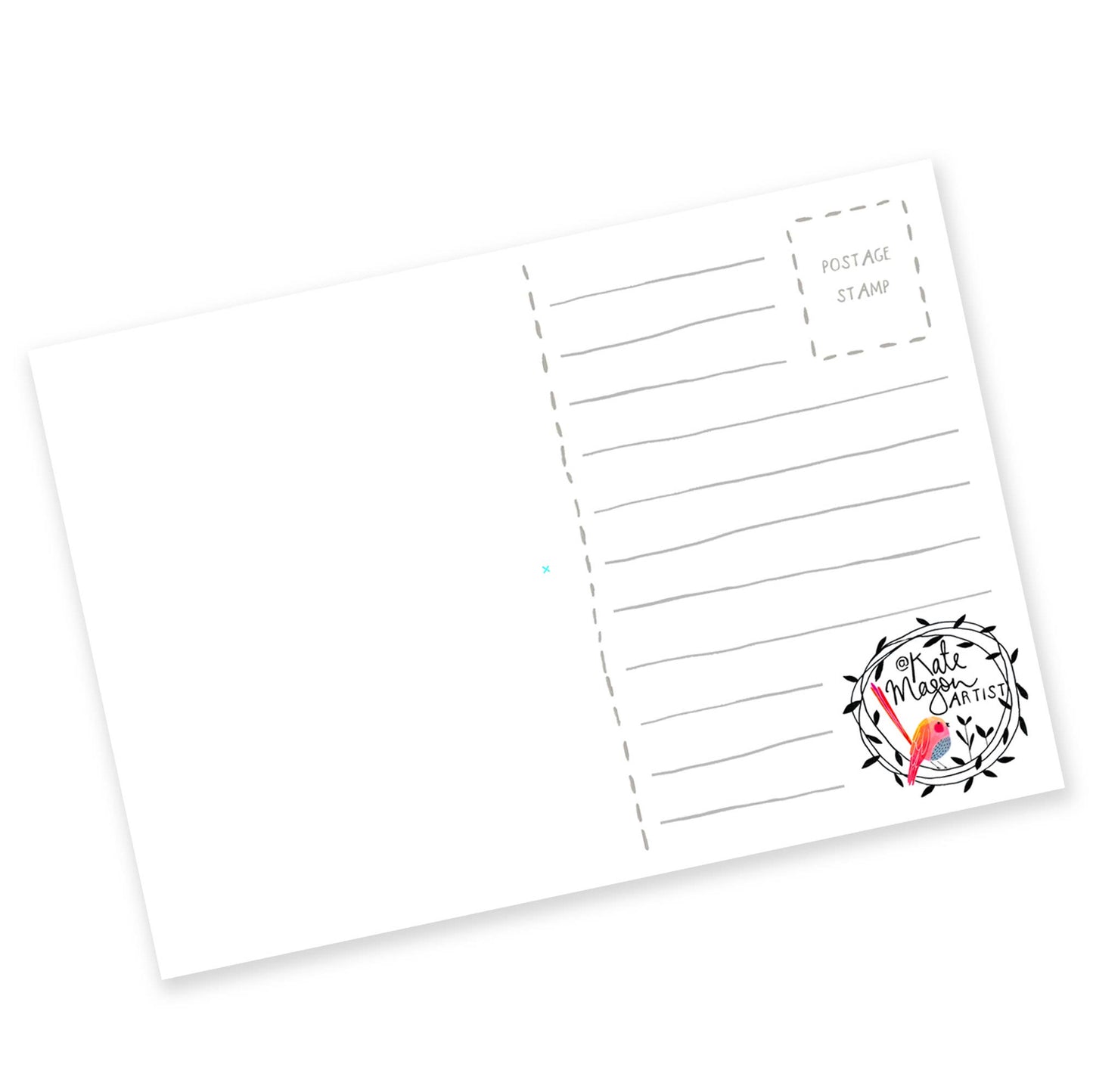Black Spring Floral POSTCARD
