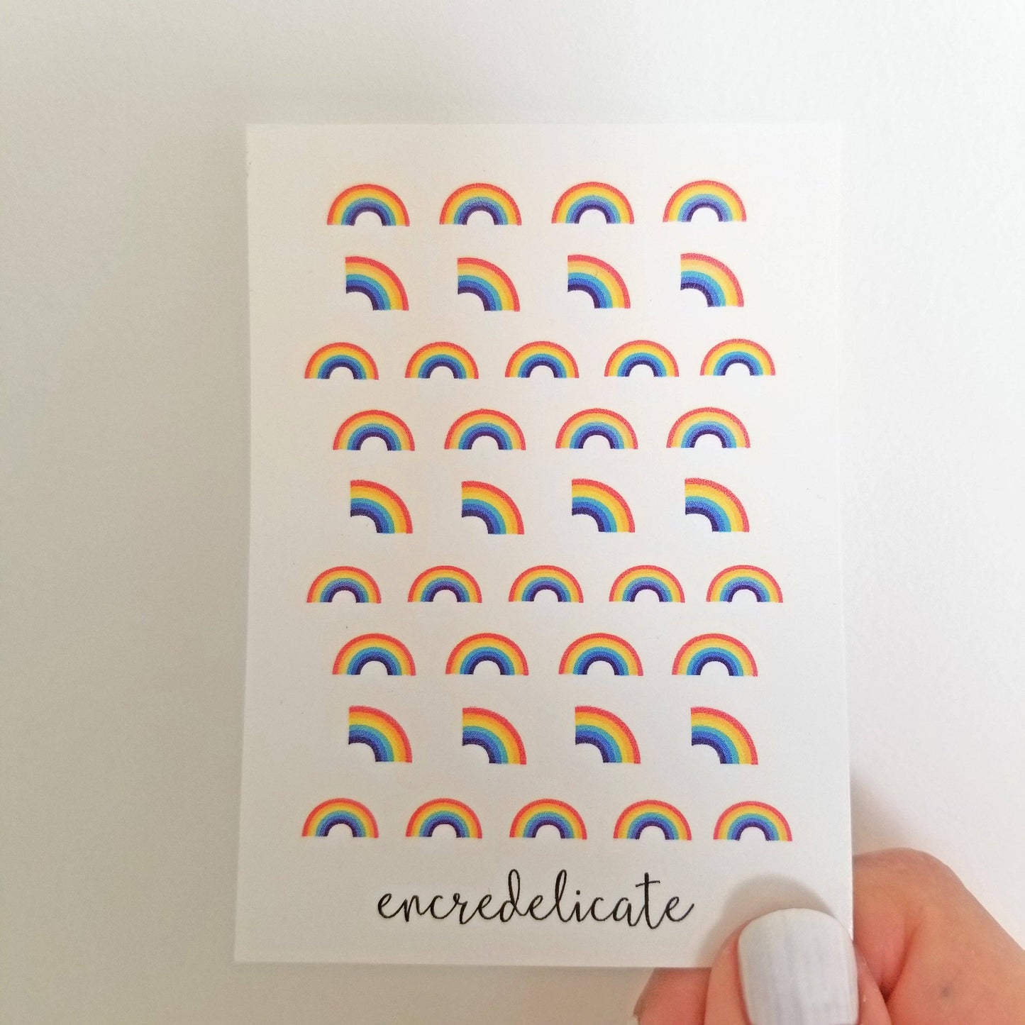 Rainbow nail stickers