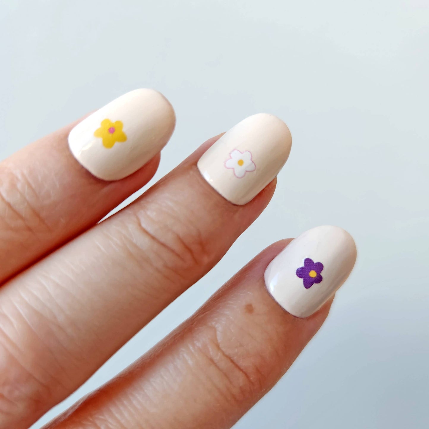 Spring flower nail stickers