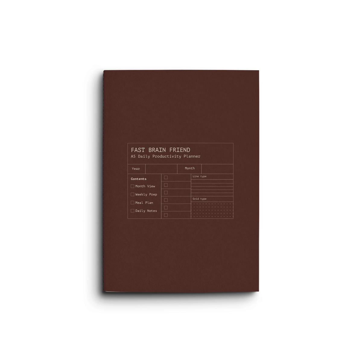 Fast Brain Daily Productivity Planner- Single Notebook: Pine Forest