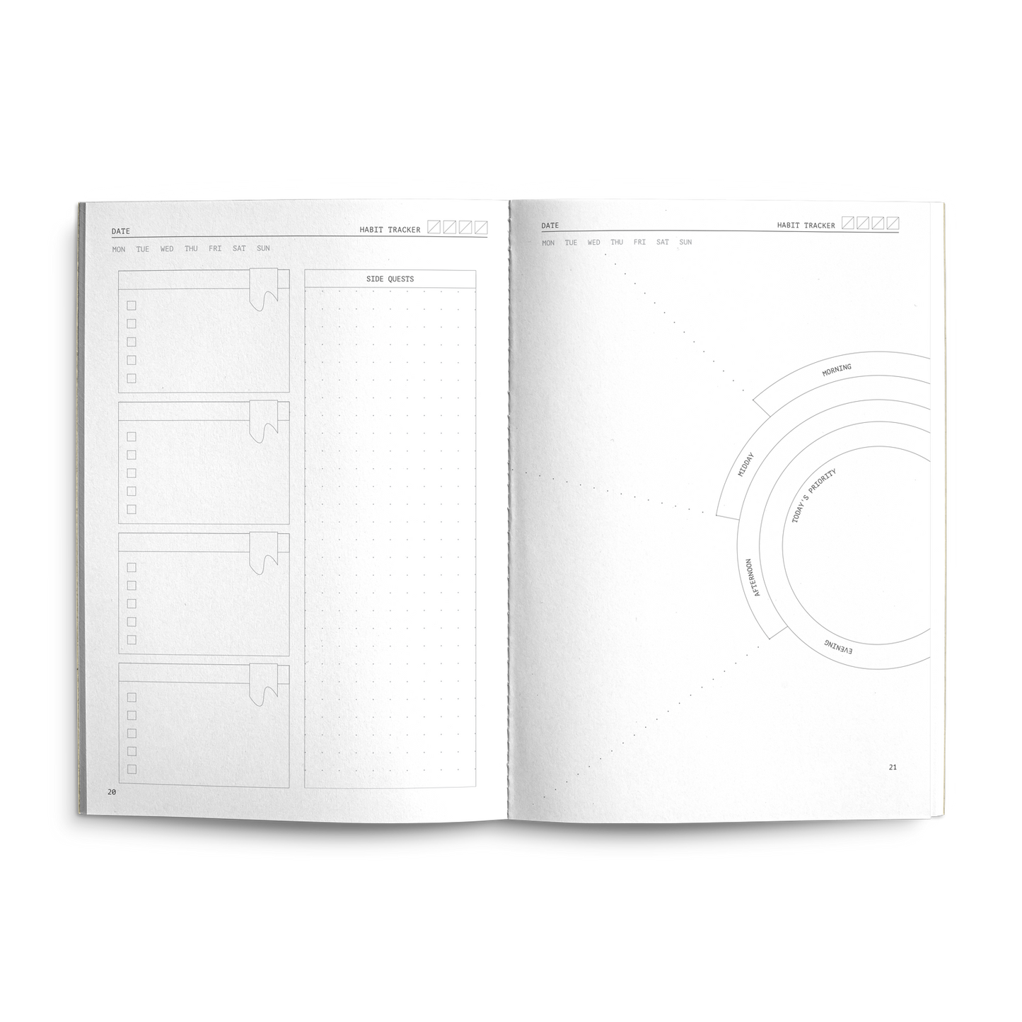 Fast Brain Daily Productivity Planner- Single Notebook: Musk Stick