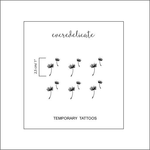 Dandelion egret temporary tattoo (3 set of 2)
