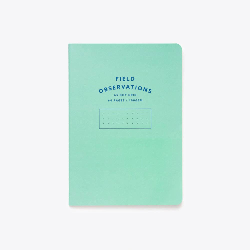 Stitched Notebook - A5: Orange / Dot Grid