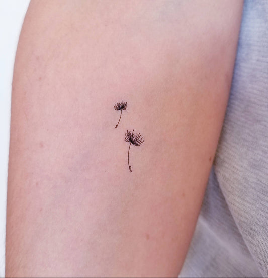 Dandelion egret temporary tattoo (3 set of 2)