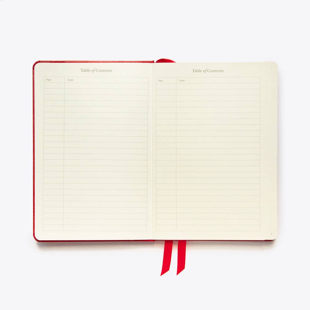 Blank Hardcover Elastic Journal - A5: Red