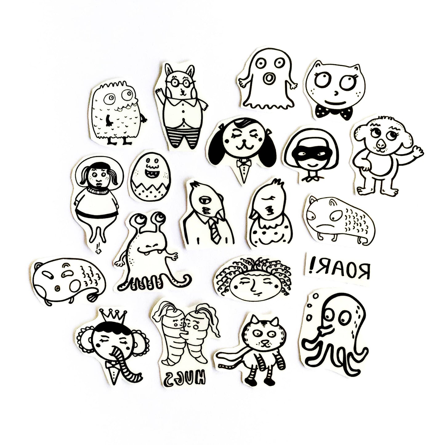 Monsters | Pre-cut Temp Tattoos in Alum. Tin