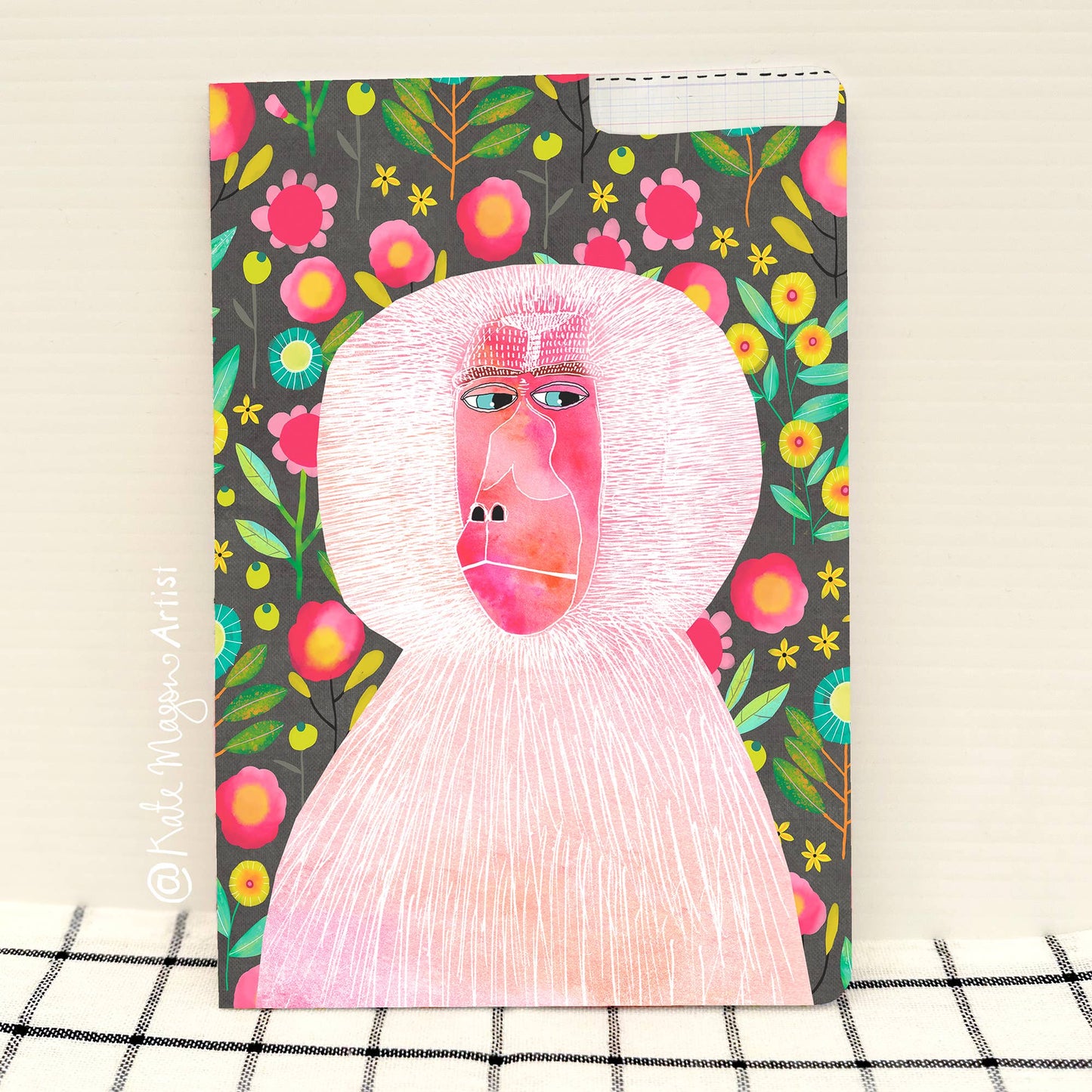 Baboon Floral NOTEBOOK: A6 105mm x 140mm