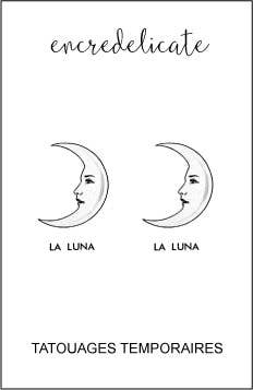 Vintage moon temporary tattoo inspired by the card of