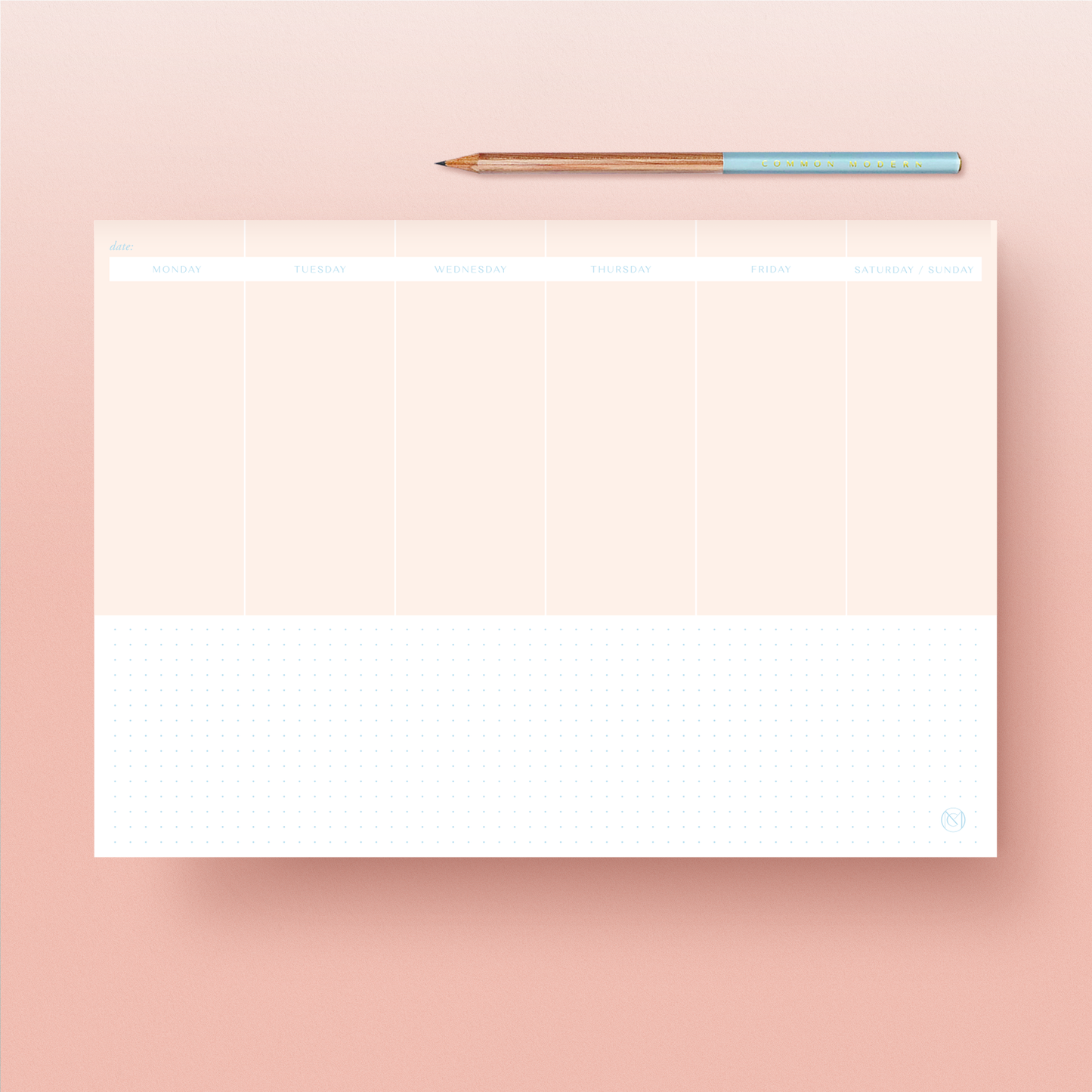 On Track A4 Weekly Planner Pad | Undated Weekly Planner