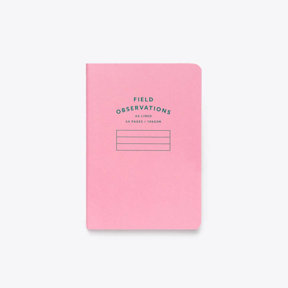 Stitched Notebook - A6: Orange / Dot Grid