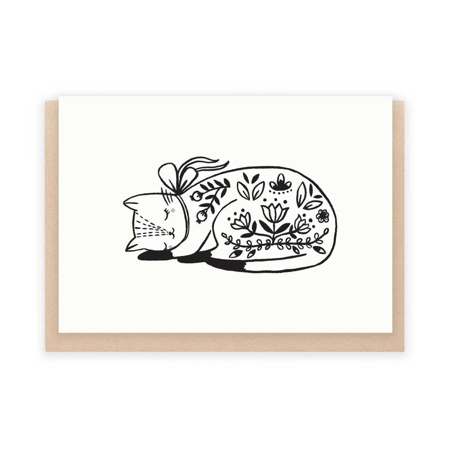 Sleeping Cat card