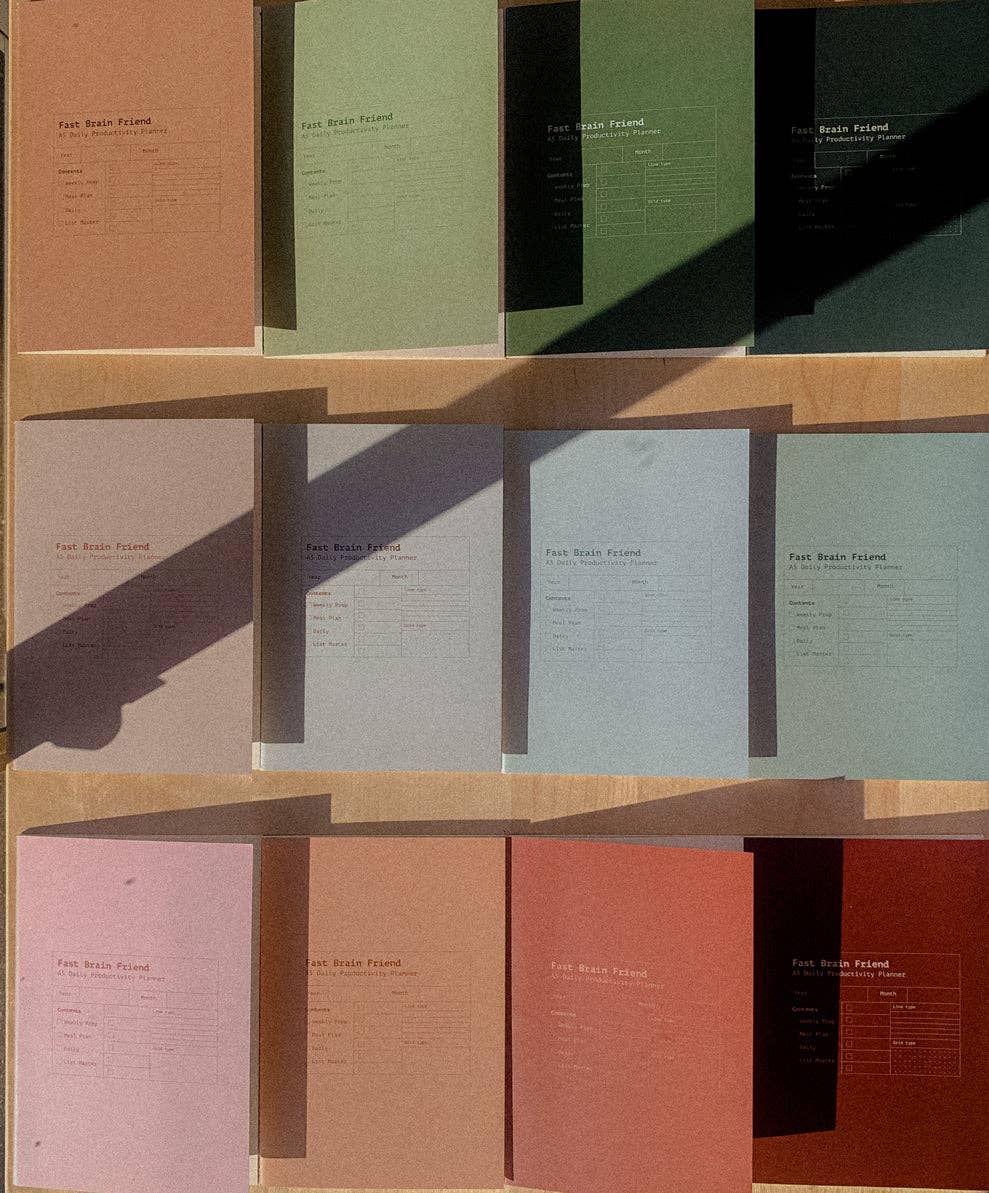 Fast Brain Daily Productivity Planner- Single Notebook: Pine Forest