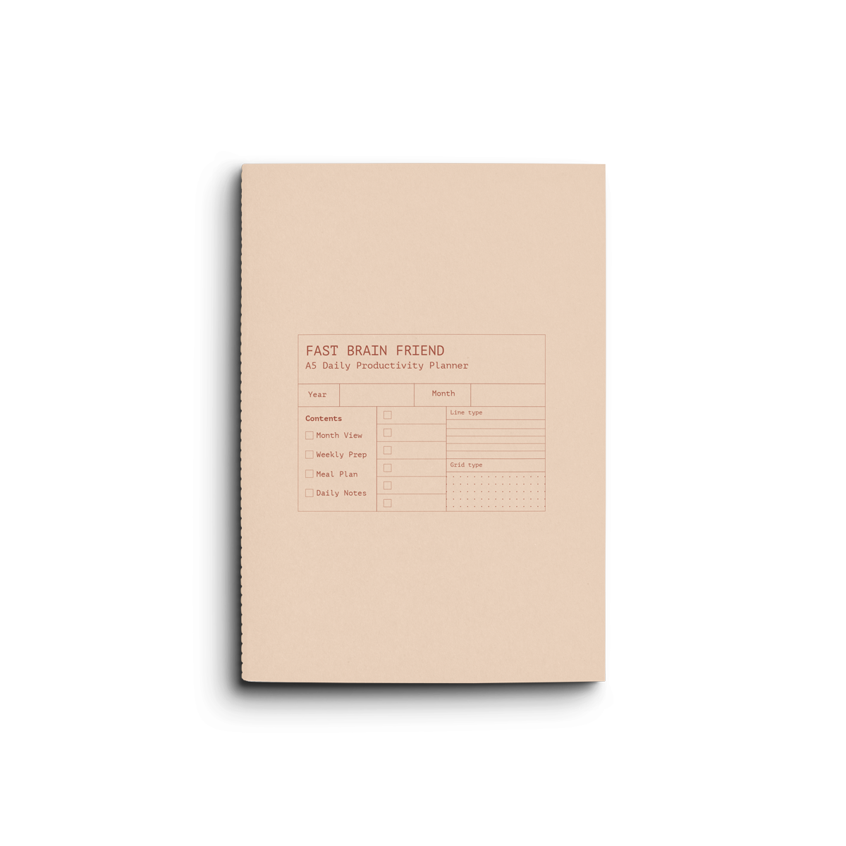 Fast Brain Daily Productivity Planner- Single Notebook: Pine Forest