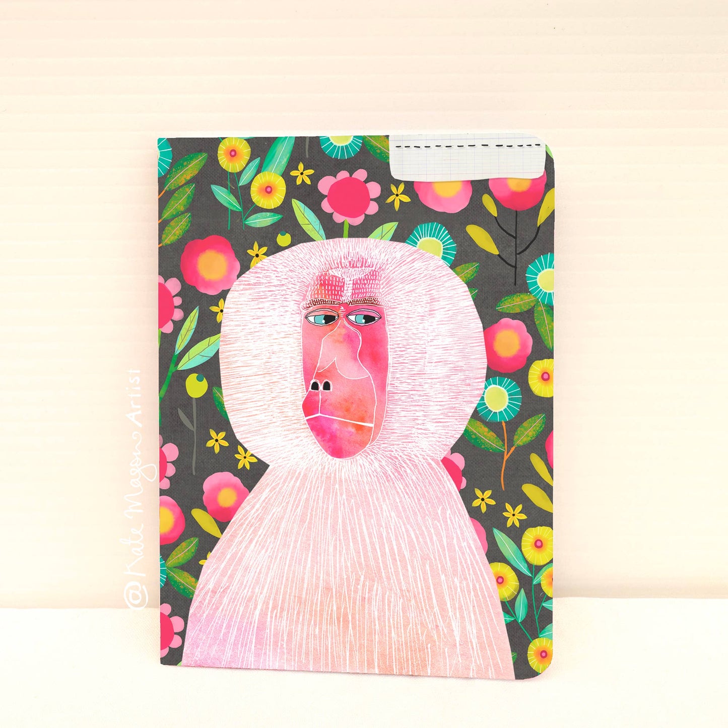 Baboon Floral NOTEBOOK: A6 105mm x 140mm