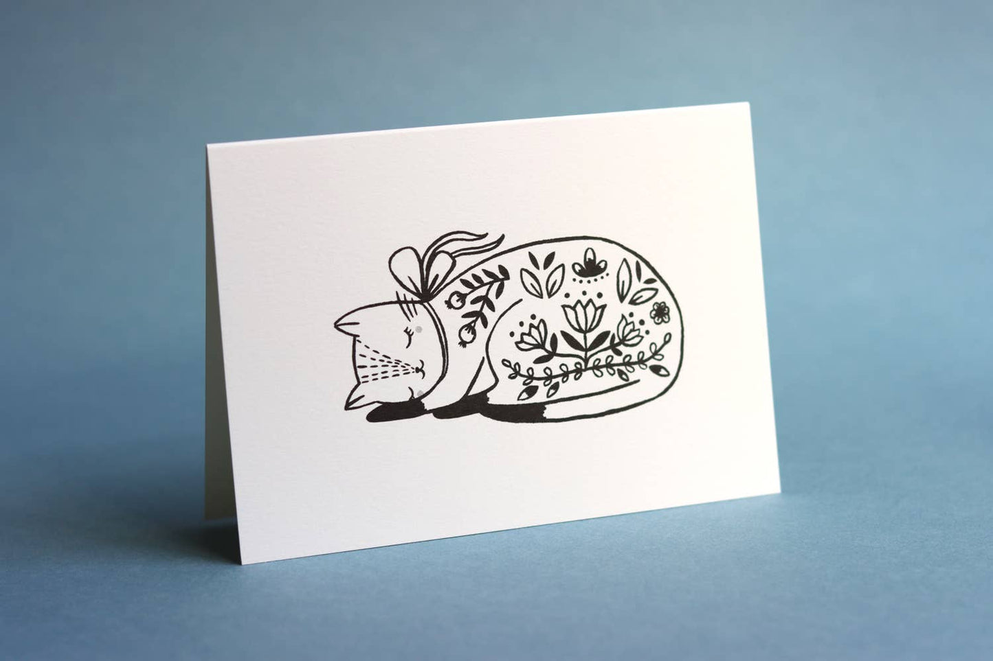 Sleeping Cat card