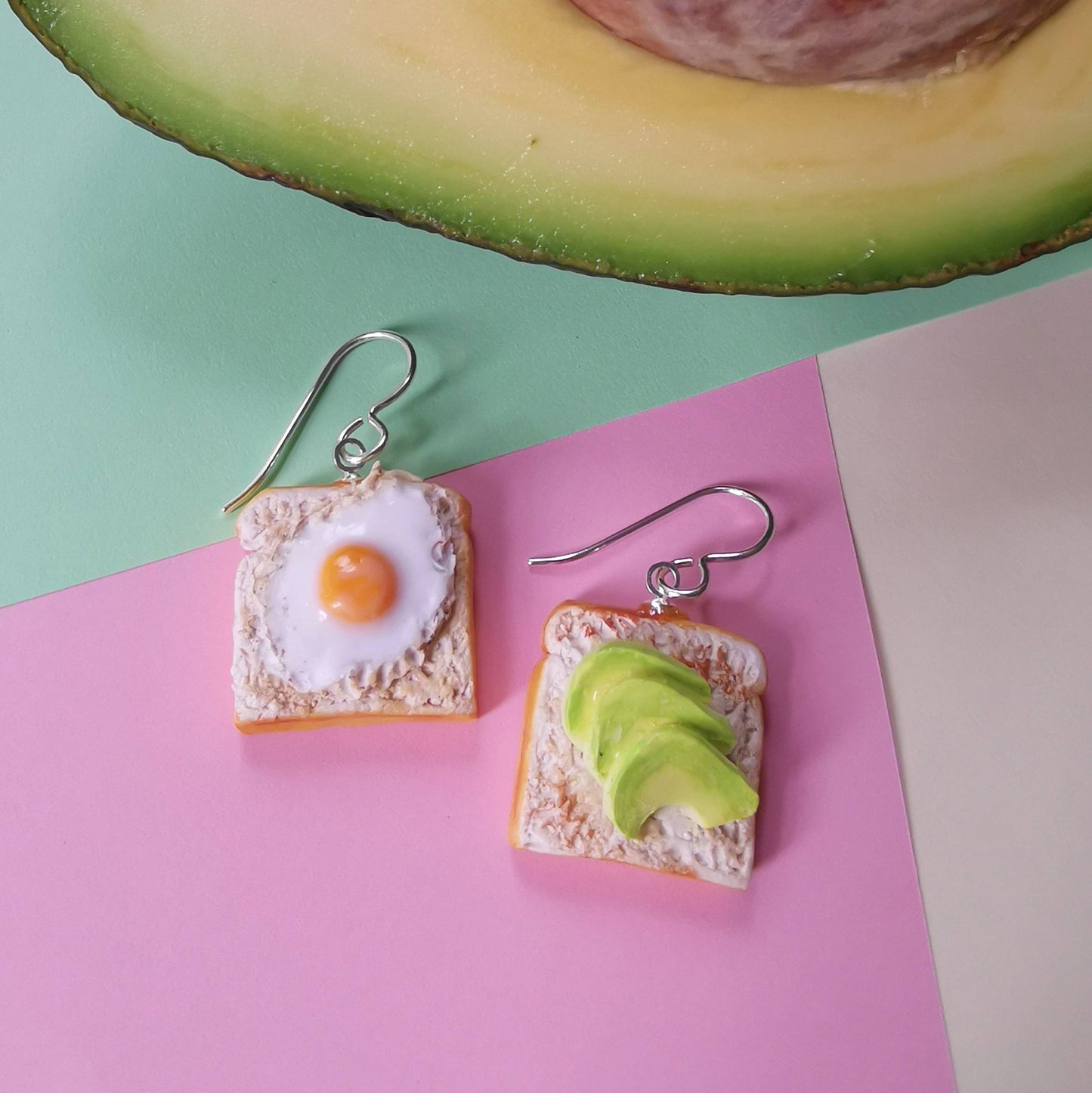 Brunch earrings (Avo and Egg): Studs