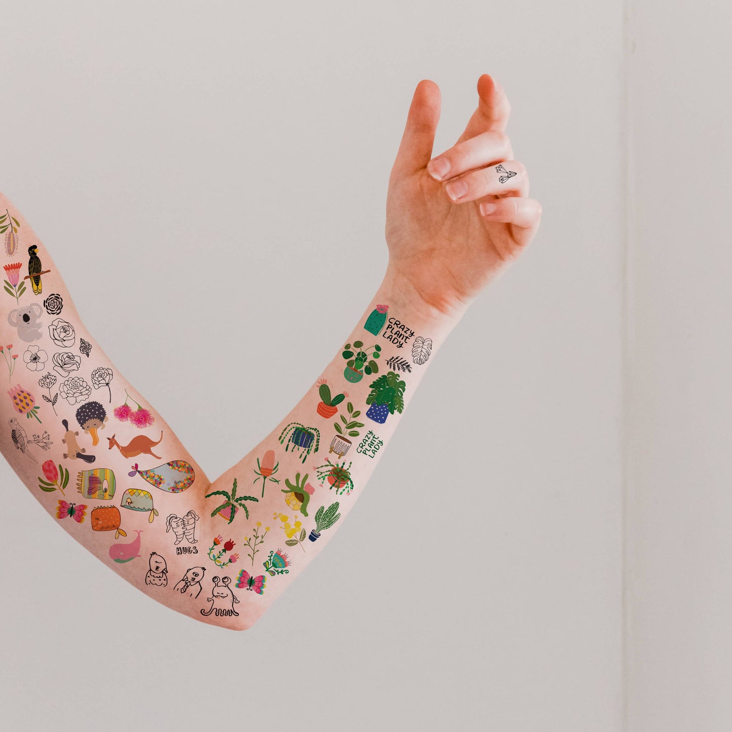 Mono Flowers Temporary Tattoos