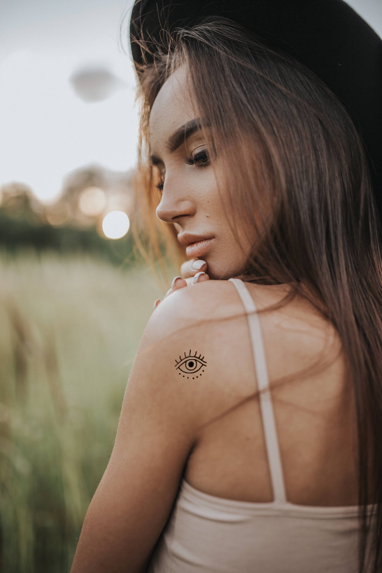 Temporary third eye tattoo (set of 4)