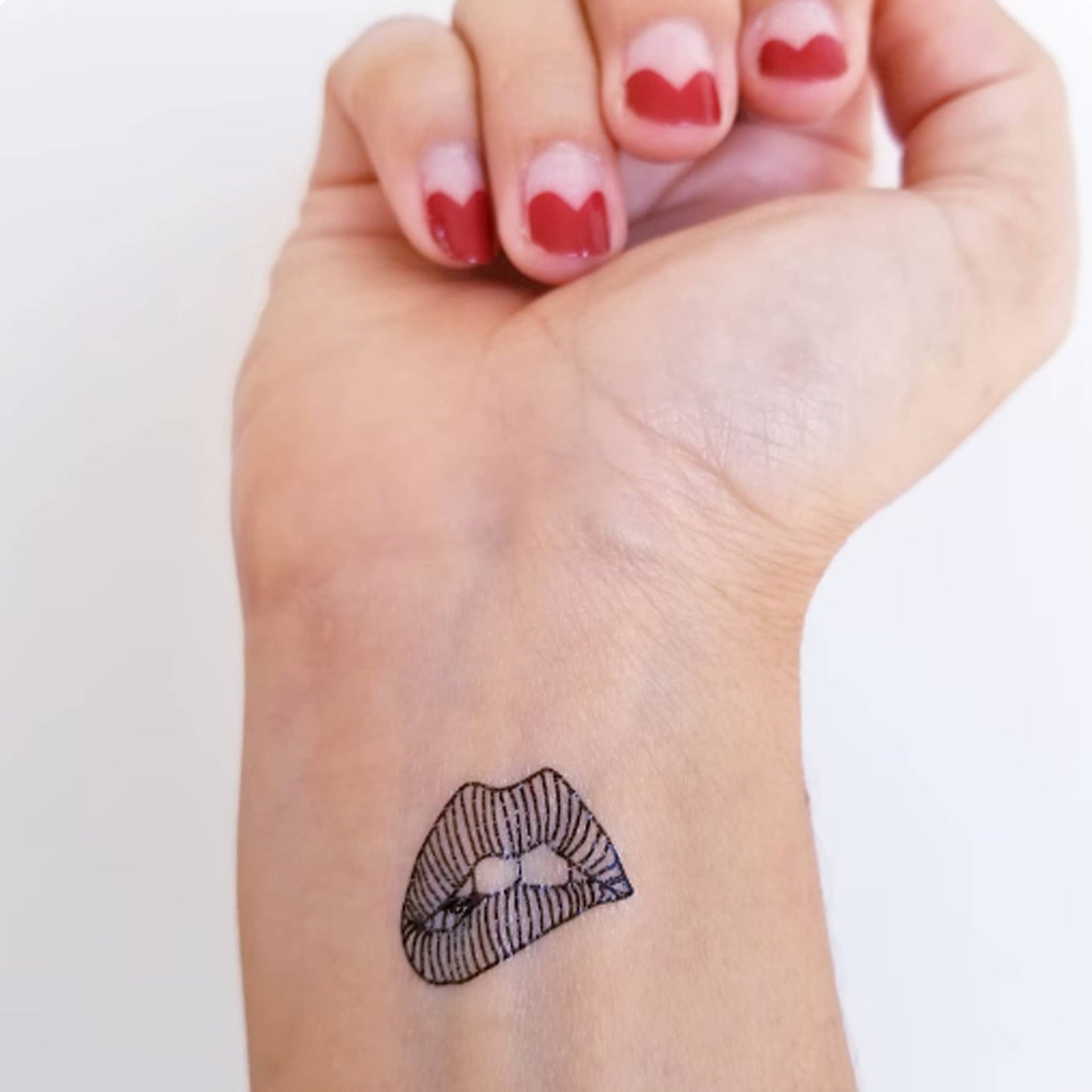 Sexy mouth temporary tattoos (set of 3)