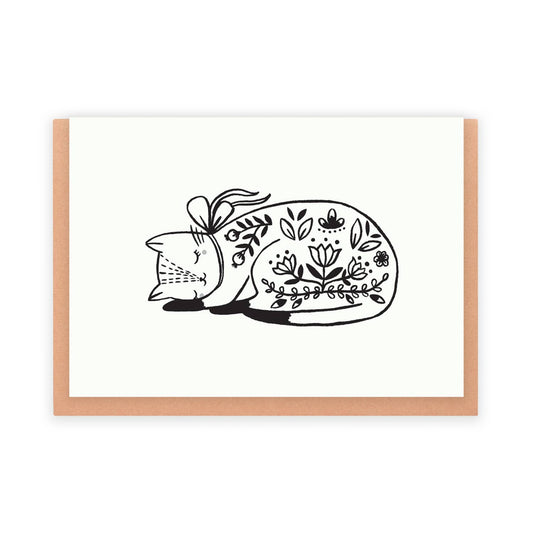 Sleeping Cat card