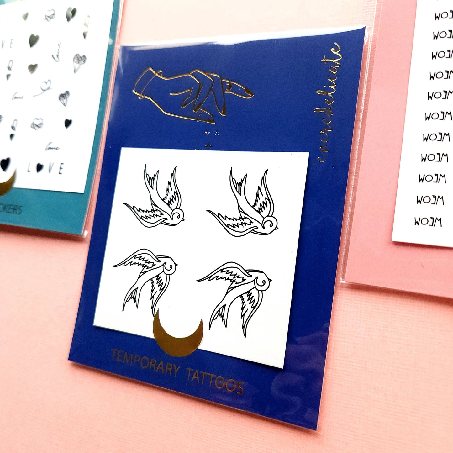 Old School Swallow temporary tattoo (set of 4)