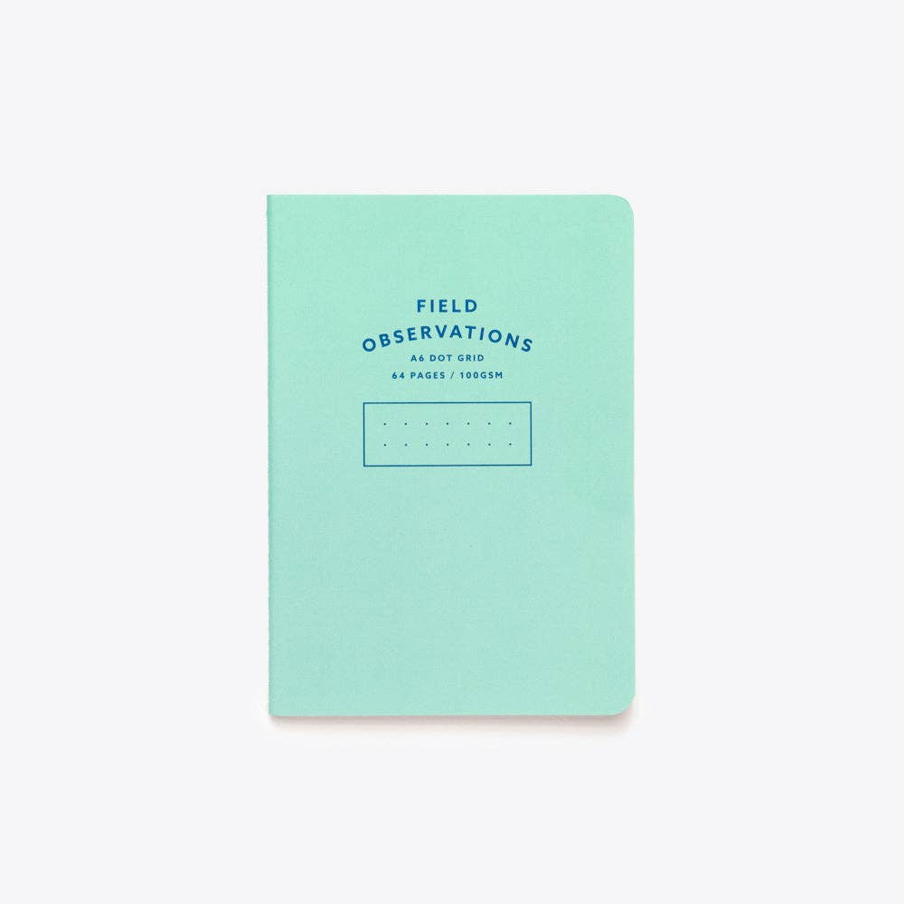 Stitched Notebook - A6: Blue / Dot Grid