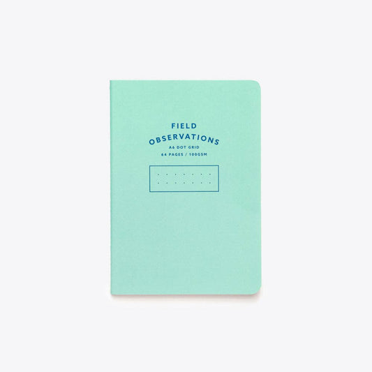 Stitched Notebook - A6: Blue / Dot Grid