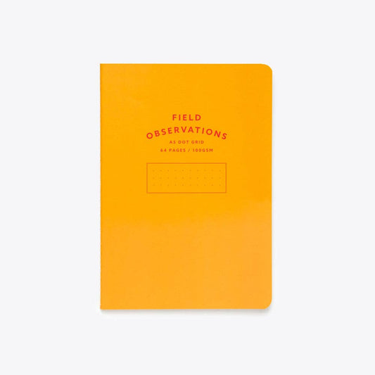 Stitched Notebook - A5: Orange / Dot Grid