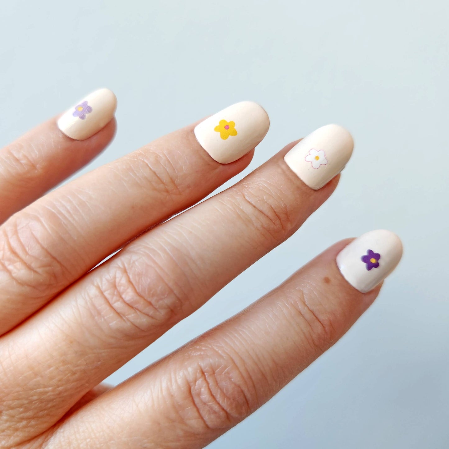 Spring flower nail stickers