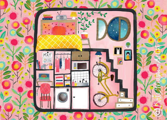Compact Living Floral POSTCARD