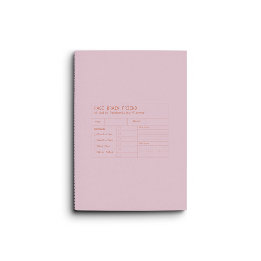 Fast Brain Daily Productivity Planner- Single Notebook: Musk Stick