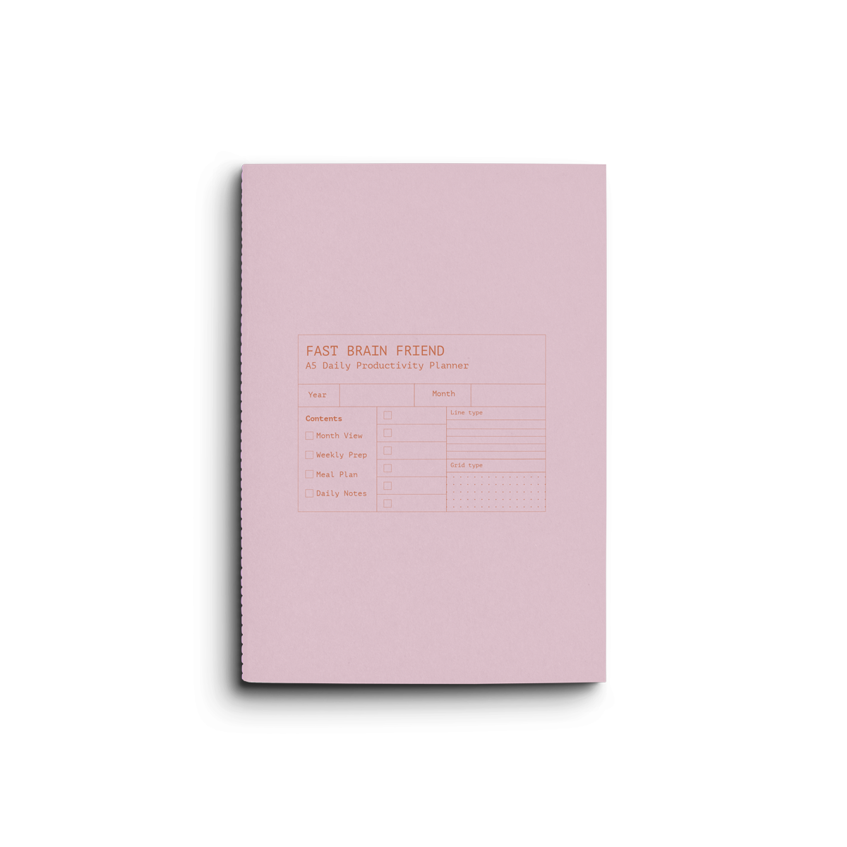 Fast Brain Daily Productivity Planner- Single Notebook: Pine Forest