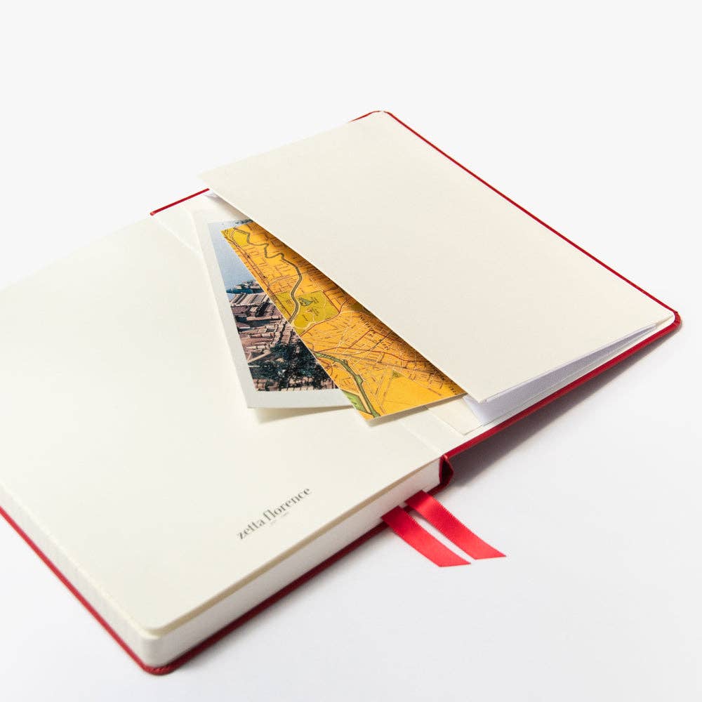Blank Hardcover Elastic Journal - A5: Red