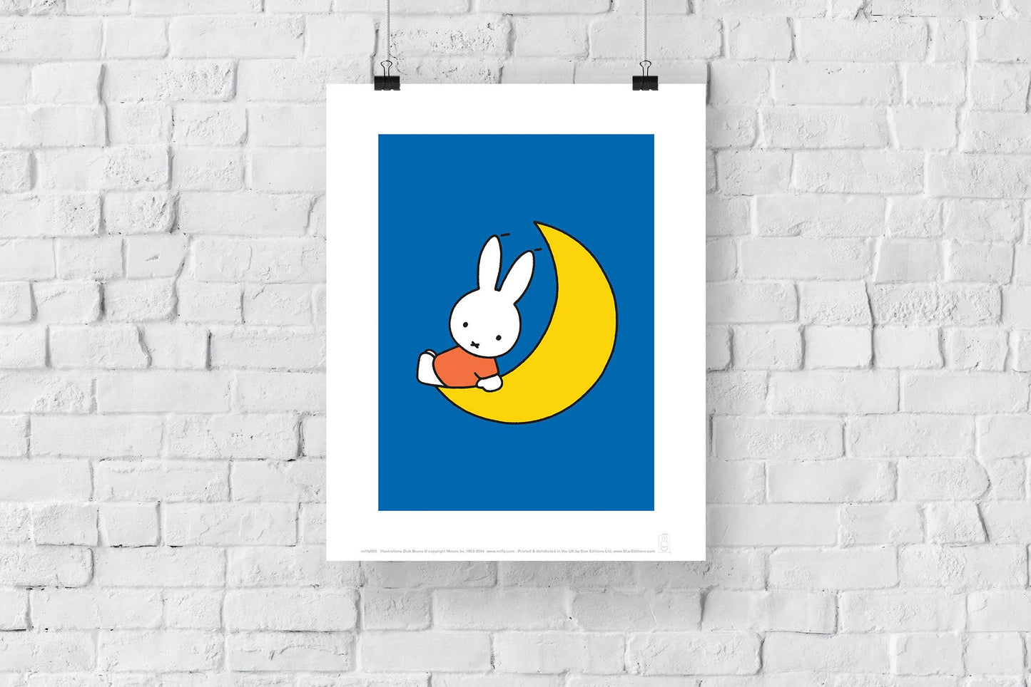 Miffy - With Moon - 11X14” Premium Art Print