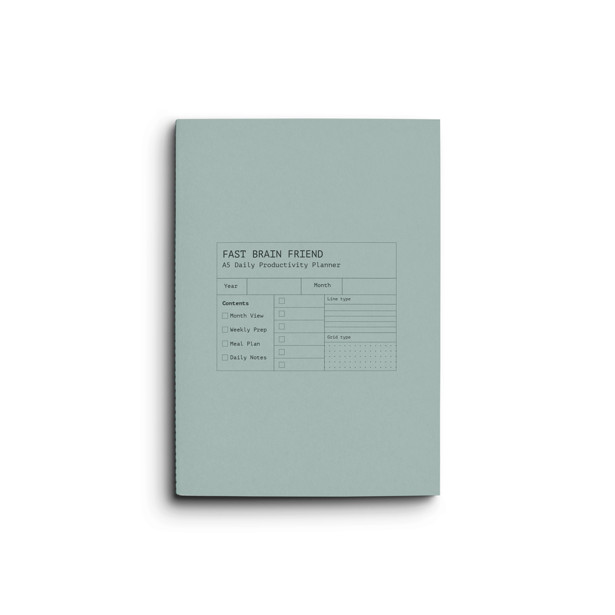 Fast Brain Daily Productivity Planner- Single Notebook: Pine Forest