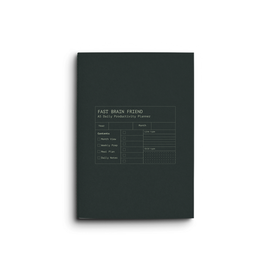Fast Brain Daily Productivity Planner- Single Notebook: Pine Forest