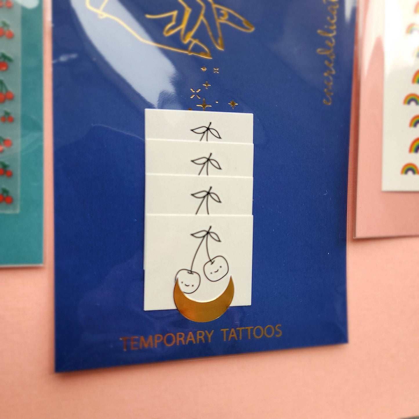 Kawai cherry temporary tattoo (set of 4)