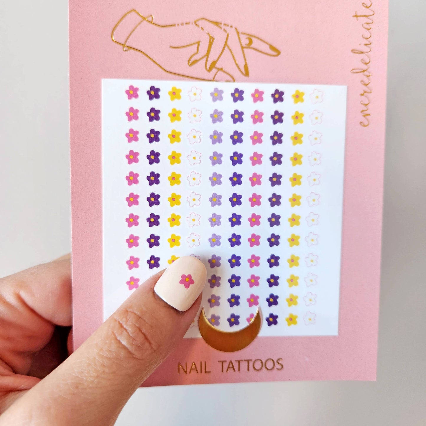 Spring flower nail stickers