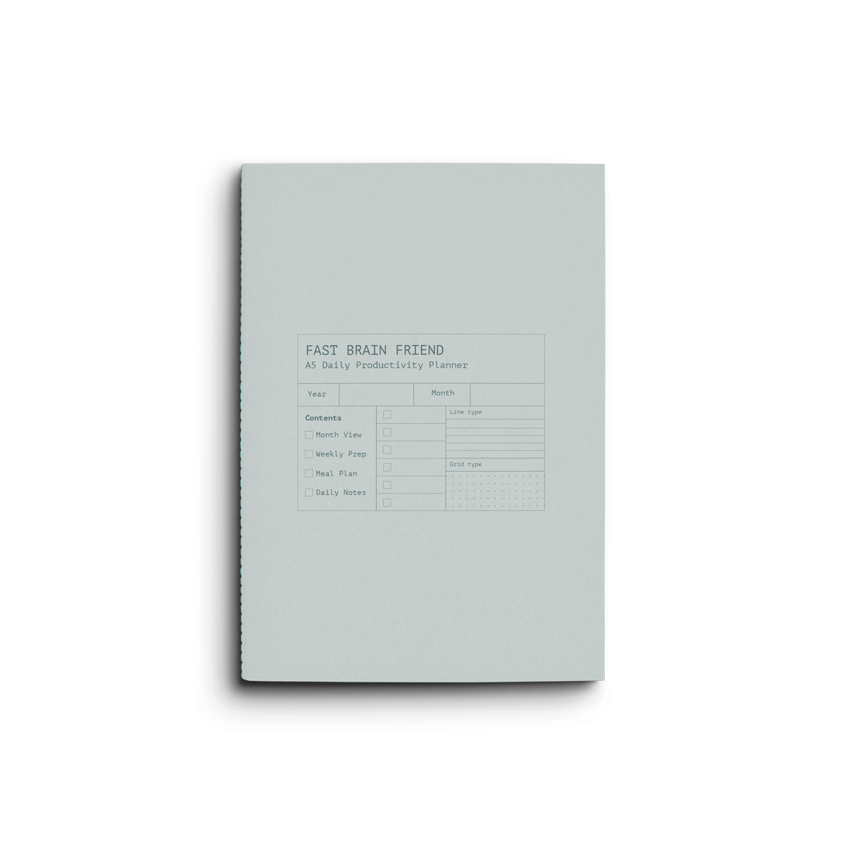 Fast Brain Daily Productivity Planner- Single Notebook: Musk Stick