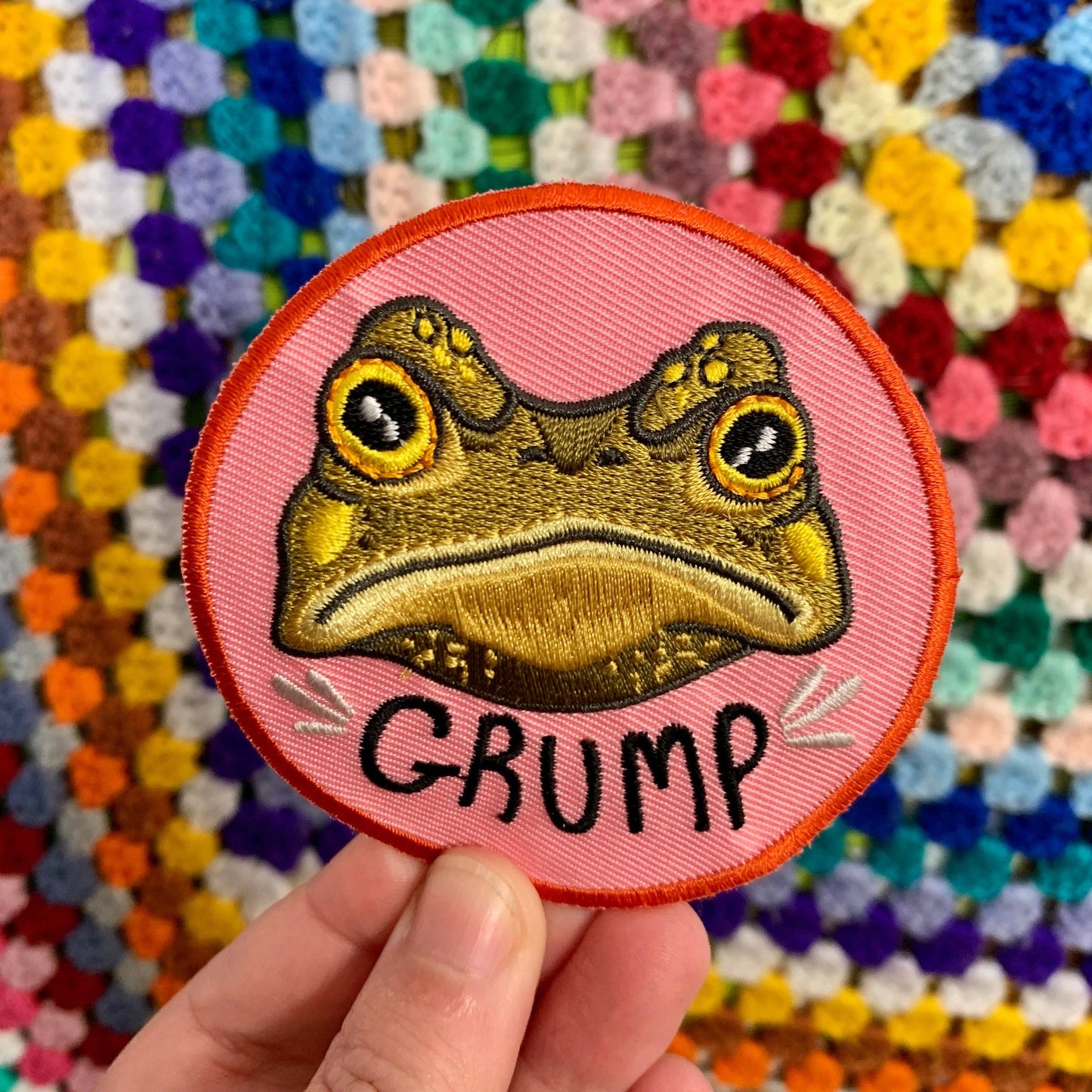 Iron-On Patch - Gustav the Grumpy Toad