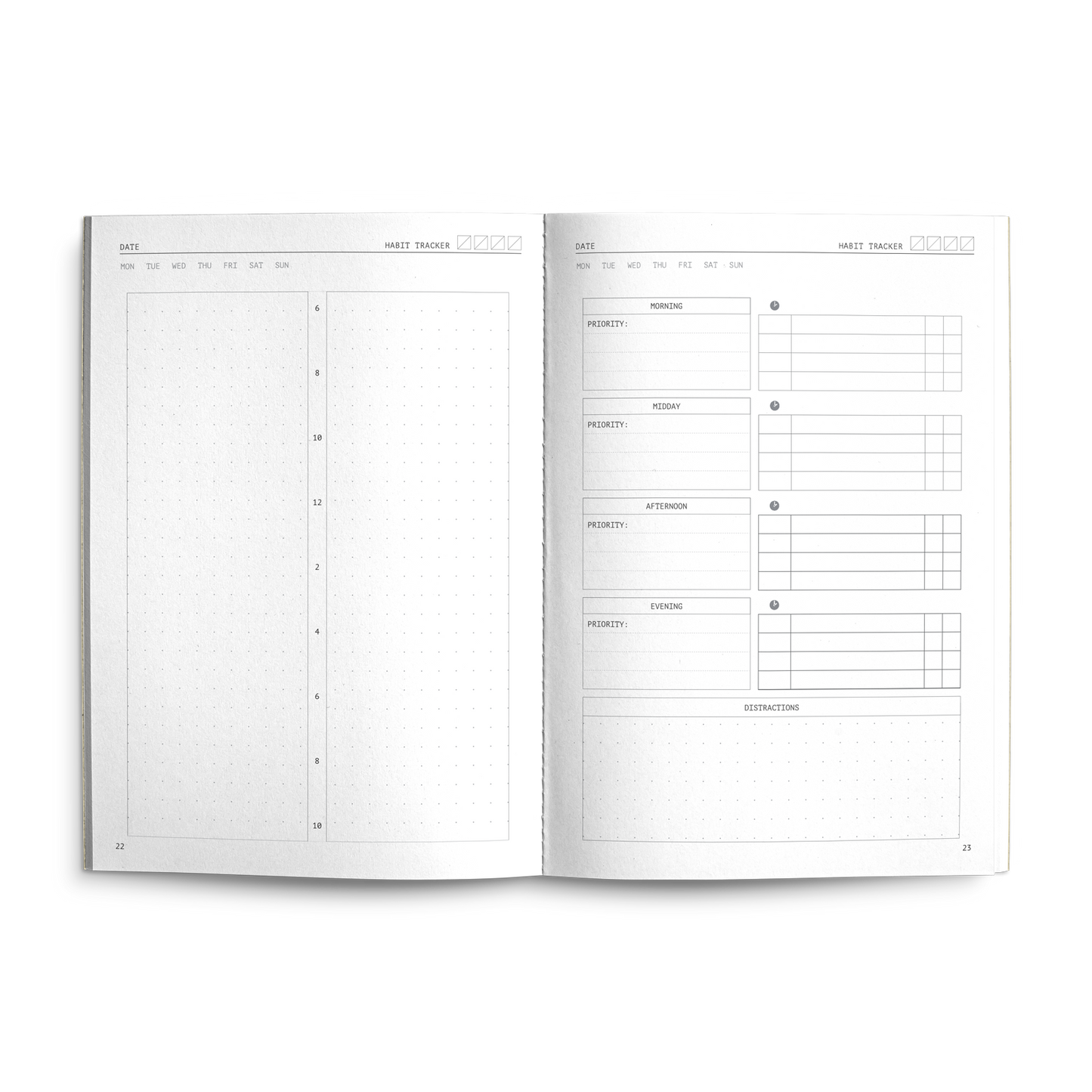 Fast Brain Daily Productivity Planner- Single Notebook: Musk Stick