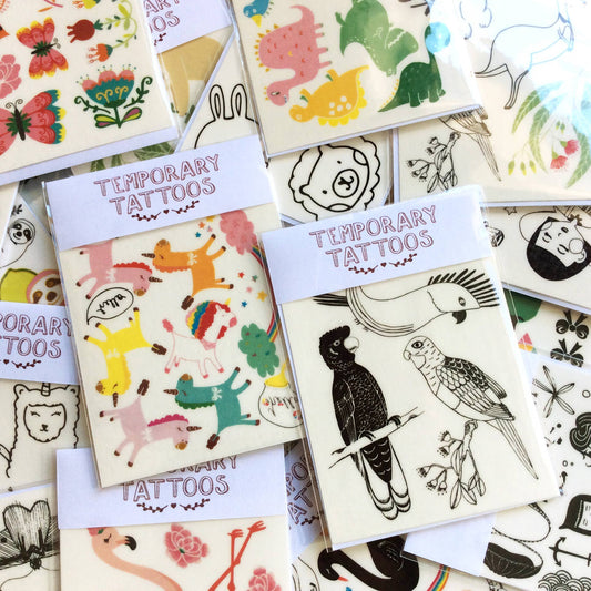 Mono Flowers Temporary Tattoos