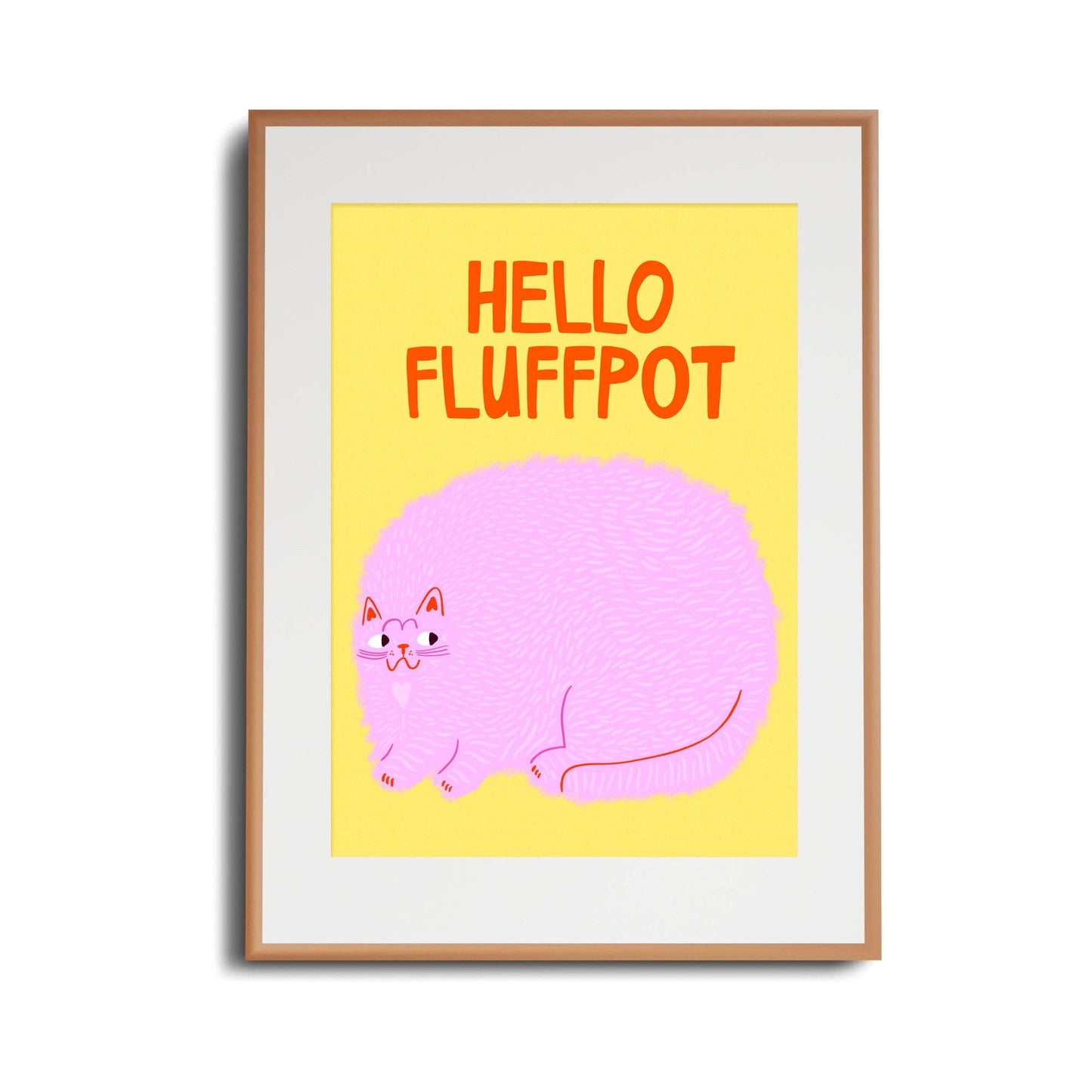 Hello Fluffpot - Art Print: A3