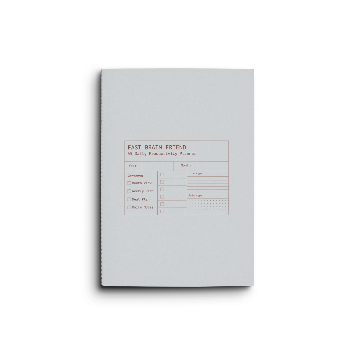 Fast Brain Daily Productivity Planner- Single Notebook: Pine Forest