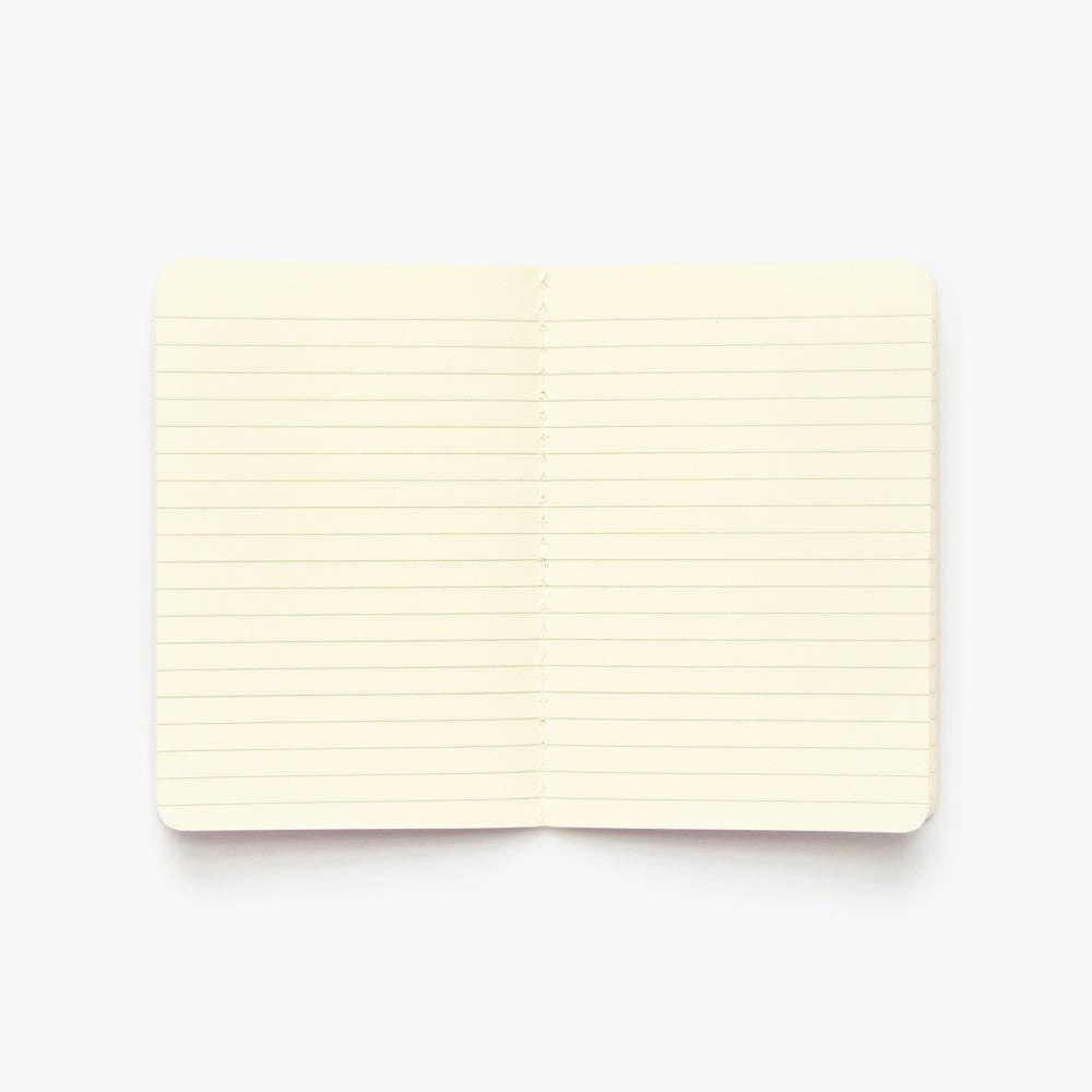Stitched Notebook - A6: Orange / Dot Grid