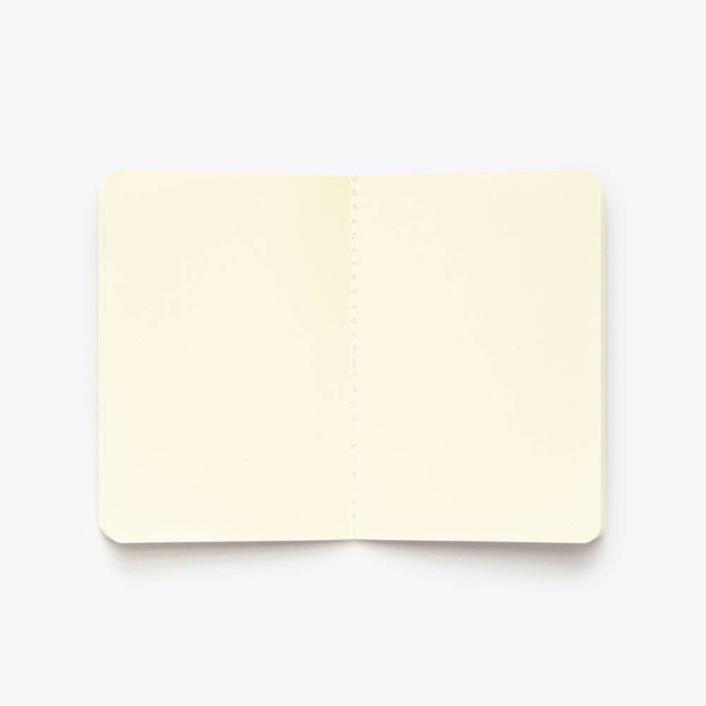Stitched Notebook - A6: Orange / Dot Grid
