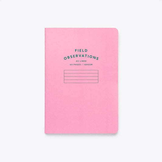 Stitched Notebook - A5: Pink / Lined