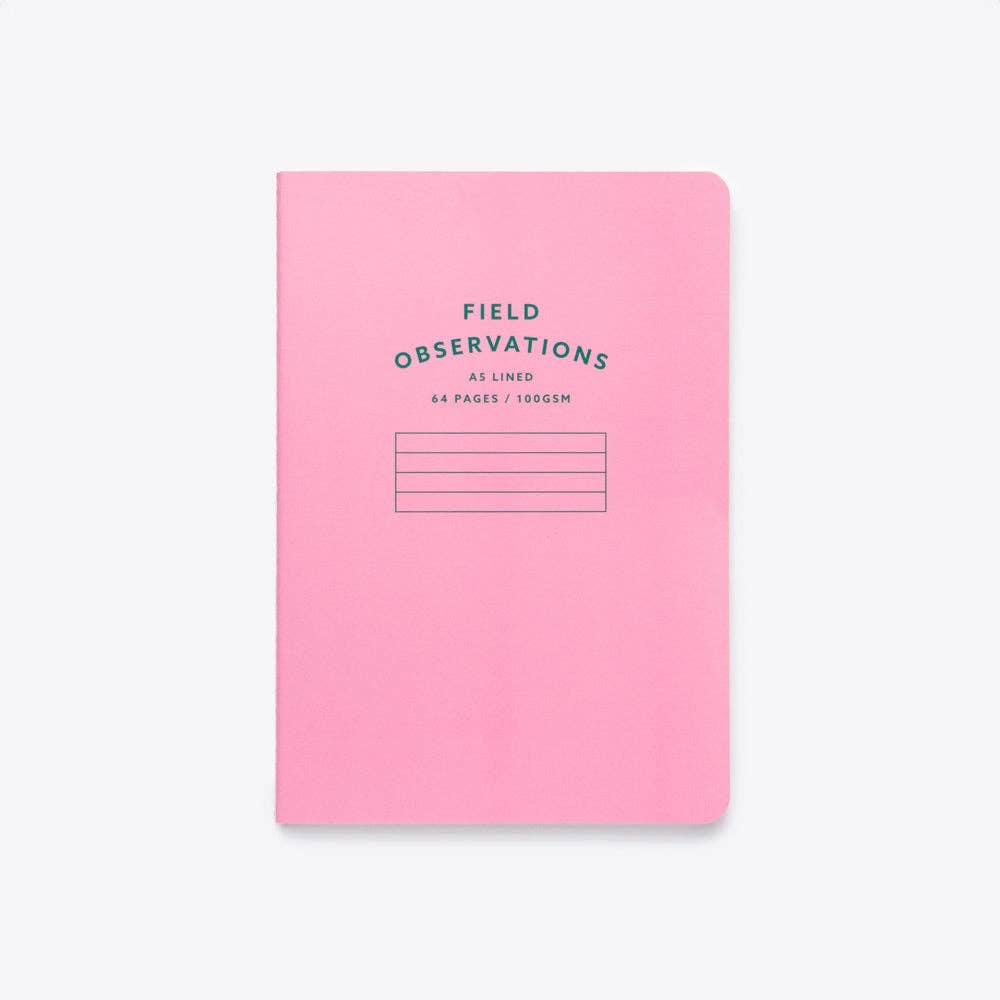 Stitched Notebook - A5: Green / Lined
