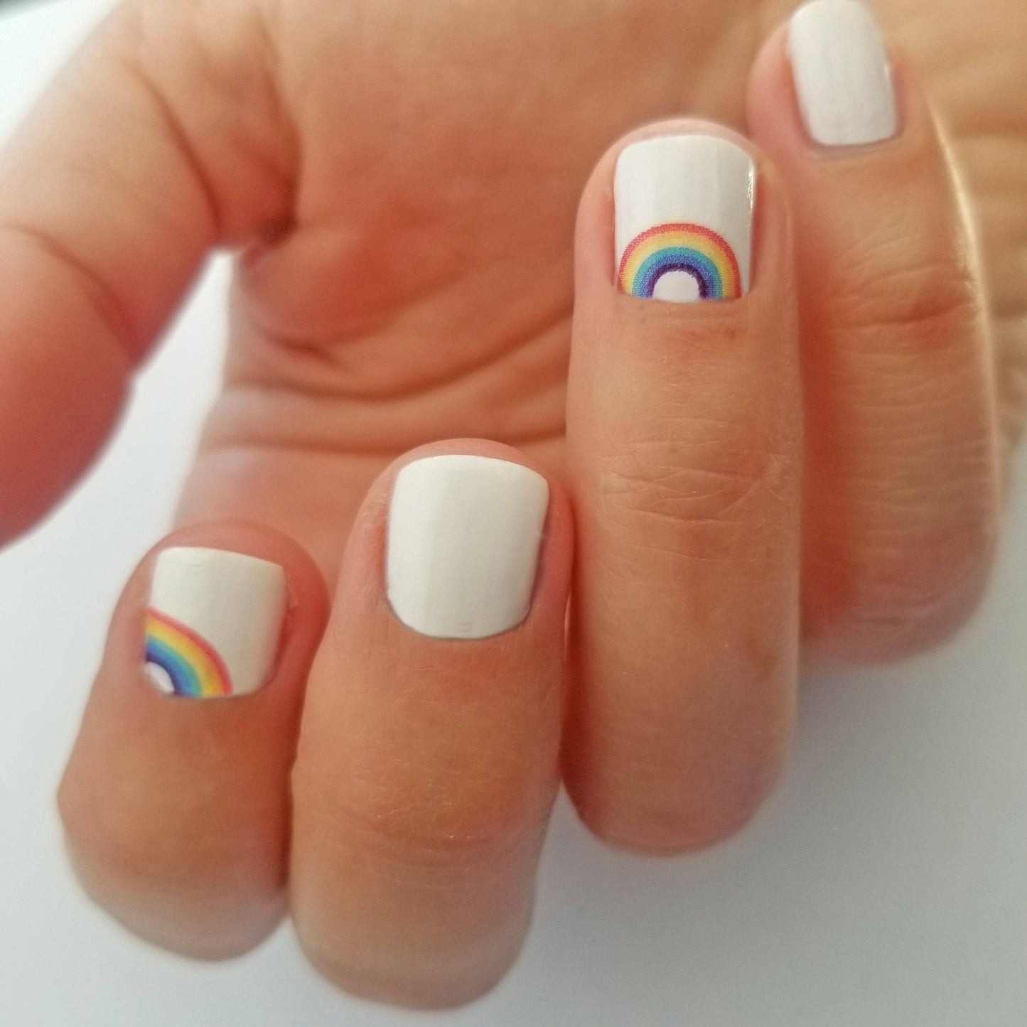 Rainbow nail stickers
